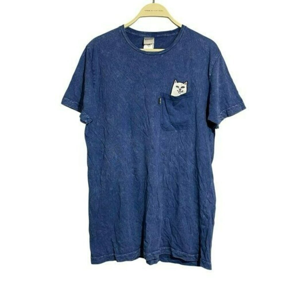Ripndip Nermal Cat Tshirt Middle Finger Flipping Men Size M Dyed Pocket Funny